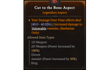 Cut to the Bone Aspect [Max Roll]