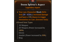 Storm Splitter's Aspect [Max Roll]