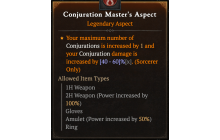 Conjuration Master's Aspect [Max Roll]