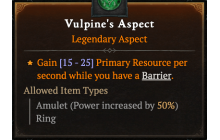 Vulpine's Aspect [Max Roll]
