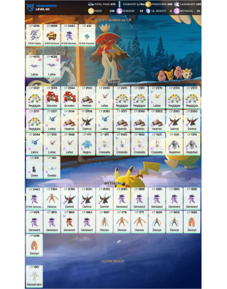Legendary: 150 | Shiny: 150 | ShinyLegend: 10 [Level: 60 | Stardust: 1.71m | Team: Mystic]