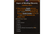 Aspect of Mending Obscurity [Max Roll]