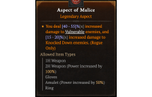 Aspect of Malice [Max Roll]