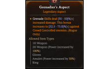 Grenadier's Aspect [Max Roll]