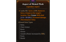 Aspect of Hewed Flesh [Max Roll]