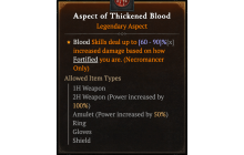 Aspect of Thickened Blood [Max Roll]