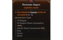 Ferocious Aspect [Max Roll]