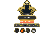 Main | TTL: 1874 | CL: 115 | QP: 288 [Avernic Defender, Fire Cape, B Gloves, Ava's, Max POH, MM2, MM1, DS2 + MORE!]