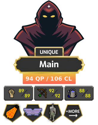 Main | Starter | TTL: 1337 | CL: 106 | QP: 94 [Fire Cape, MM1, MA1 & MA2, Piety, God Book + MORE!]