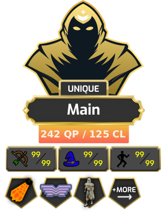 Main | Staker | TTL: 2078 | CL: 125 | QP: 242 [Max Melee, Fire Cape, Void, Piety, Graceful, Pets, 99 AGI, 99 RAN + MORE!]