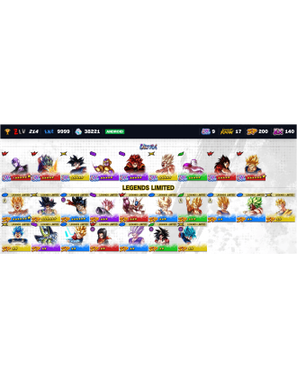 44.3K Chrono Crystals | UL Hit | UL SS4 Vegeta | UL UI -Sign- Goku | UL SS Goku [9UL | 17LL | 200SP]