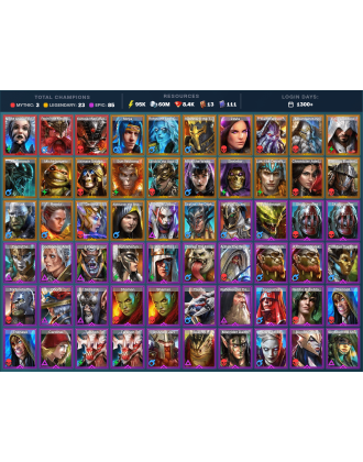 Night Queen Krixia Mythical | 23 Legend | 85 Epic | 8.4K Gems | 95K Energy | 1300+ Days [Krixia | Kurosa | Frolni | Ninja]
