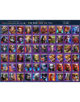 Night Queen Krixia Mythical | 23 Legend | 85 Epic | 8.4K Gems | 95K Energy | 1300+ Days [Krixia | Kurosa | Frolni | Ninja]