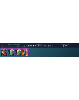 Night Queen Krixia Mythical | 23 Legend | 85 Epic | 8.4K Gems | 95K Energy | 1300+ Days [Krixia | Kurosa | Frolni | Ninja]