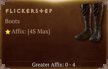 Flickerstep [ ⭐️ Affix: MAX ROLL] Awakening SC