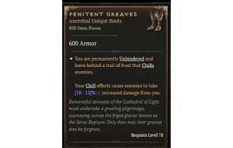 Penitent Greaves [ ⭐️ Affix: MAX ROLL]