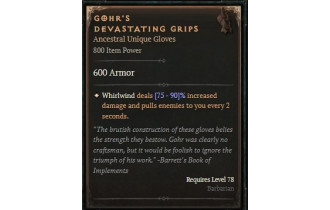 Gohr's Devastating Grips [ ⭐️ Affix: MAX ROLL]