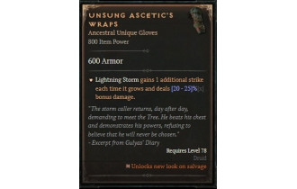 Unsung Ascetic's Wraps [ ⭐️ Affix: MAX ROLL]