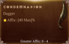 Condemnation [ ⭐️ Affix: MAX ROLL]