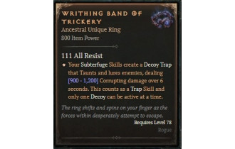Writhing Band of Trickery [ ⭐️ Affix: MAX ROLL]