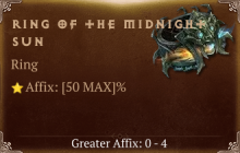 Ring of the Midnight Sun [ ⭐️ Affix: MAX ROLL]