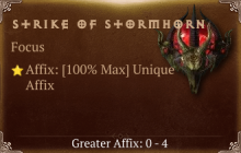 Strike of Stormhorn [ ⭐️ Affix: MAX ROLL]