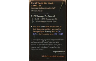 Sunstained War-Crozier [ ⭐️ Affix: MAX ROLL]