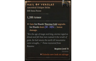 Hail of Verglas [ ⭐️ Affix: MAX ROLL]