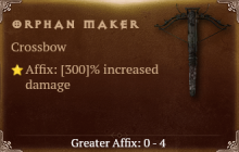 Orphan Maker [ ⭐️ Affix: MAX ROLL]