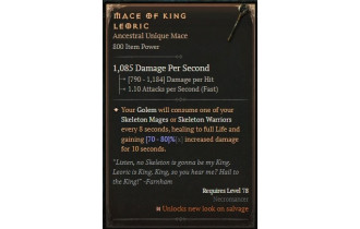 Mace of King Leoric [ ⭐️ Affix: MAX ROLL]
