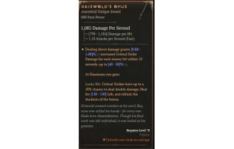 Griswold's Opus [ ⭐️ Affix: MAX ROLL]