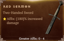 Red Sermon [ ⭐️ Affix: MAX ROLL]