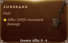 Sunbrand [ ⭐️ Affix: MAX ROLL]