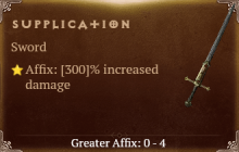 Supplication [ ⭐️ Affix: MAX ROLL]