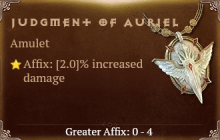 Judgment of Auriel [ ⭐️ Affix: MAX ROLL]