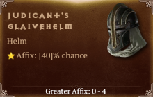 Judicant's Glaivehelm [ ⭐️ Affix: MAX ROLL]