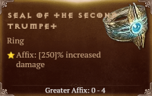 Seal of the Second Trumpet [ ⭐️ Affix: MAX ROLL]
