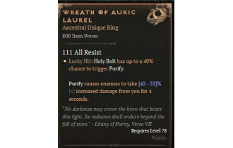 Wreath of Auric Laurel [ ⭐️ Affix: MAX ROLL]
