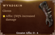 Wyrdskin [ ⭐️ Affix: MAX ROLL]