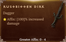 Rustbitten Dirk [ ⭐️ Affix: MAX ROLL]
