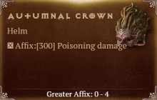 Autumnal Crown [ ⭐️ Affix: MAX ROLL]