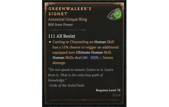 Greenwalker's Signet [ ⭐️ Affix: MAX ROLL]