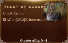 Heart of Azgar [ ⭐️ Affix: MAX ROLL]