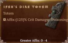 Ifeh's Dire Totem [ ⭐️ Affix: MAX ROLL]