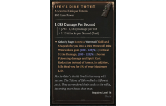 Ifeh's Dire Totem [ ⭐️ Affix: MAX ROLL]