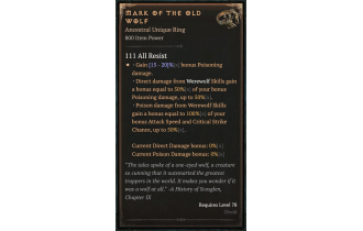 Mark of the Old Wolf [ ⭐️ Affix: MAX ROLL]