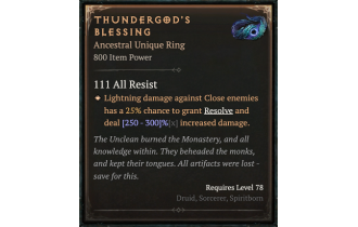 Thundergod's Blessing [ ⭐️ Affix: MAX ROLL]