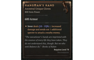 Hangman's Hand [ ⭐️ Affix: MAX ROLL]