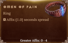 Omen of Pain [ ⭐️ Affix: MAX ROLL]