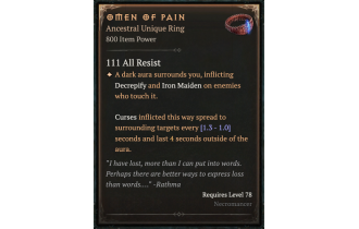 Omen of Pain [ ⭐️ Affix: MAX ROLL]